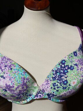NWOT Lane Bryant Cacique Floral Lavender Bra 44DDD